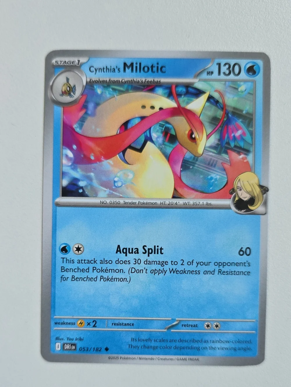 Pokemon Feebas And Cynthia's Milotic Card